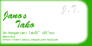 janos tako business card